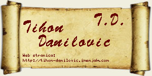 Tihon Danilović vizit kartica